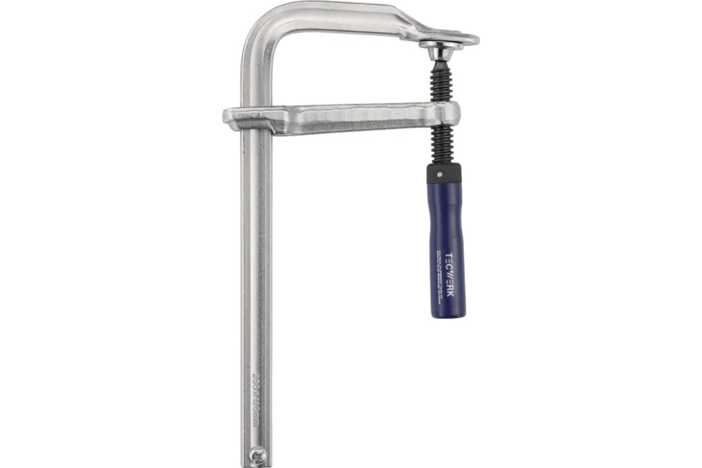 Ganzstahlschraubzwinge Spann W.250mm A.120mm Holzgr.TECWERK Ganzstahlschraubzwinge Spann W.250mm A.120mm Holzgr.TECWERK