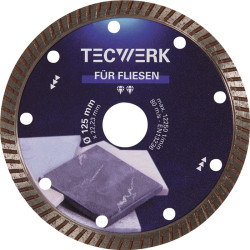 Diamanttrennscheibe FLIESEN PRO T D.125mm Bohr.22,23mm Seg.H.7mm Seg.S.1,6mm TW