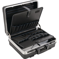 Schalenkoffer B500xT200xH420mm m.Wkz.taschen 28,1l ABS Ku.Alu Rahmen TECWERK