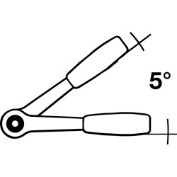 Bit  Hebelumschaltknarre 1 4 Zoll direkte Bitaufn.L.95mm 72 Z.TECWERK