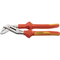 Wasserpumpenzange L.250mm Spann W.6 44mm verchr.VDE Mehrkomp. Hüllen TECWERK