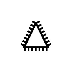 Werkstattfeile DIN 7261 L.200mm Q.14mm Hieb 2 Dreikant 2K Ergo TECWERK