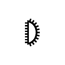Werkstattfeile DIN 7261 L.150mm Q.16x4,5mm Hieb 2 Halbrund TECWERK