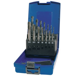 Maschinengewindebohrerset DIN 371 376 C M3 M12 14tlg.HSS Ku. Kass.TECWERK