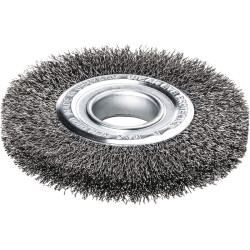 Rundbürste D.150mm Drahtstärke 0,30mm STA gewellt 23 25mm 6000min ¹ 1 LESSMANN