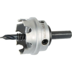 Lochsäge D.24mm Schnitt T.4mm HM bestückt m.Bohrer u.Feder TECWERK