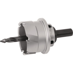 Lochsäge D.24mm Schnitt T.20mm HM bestückt m.Bohrer u.Feder TECWERK