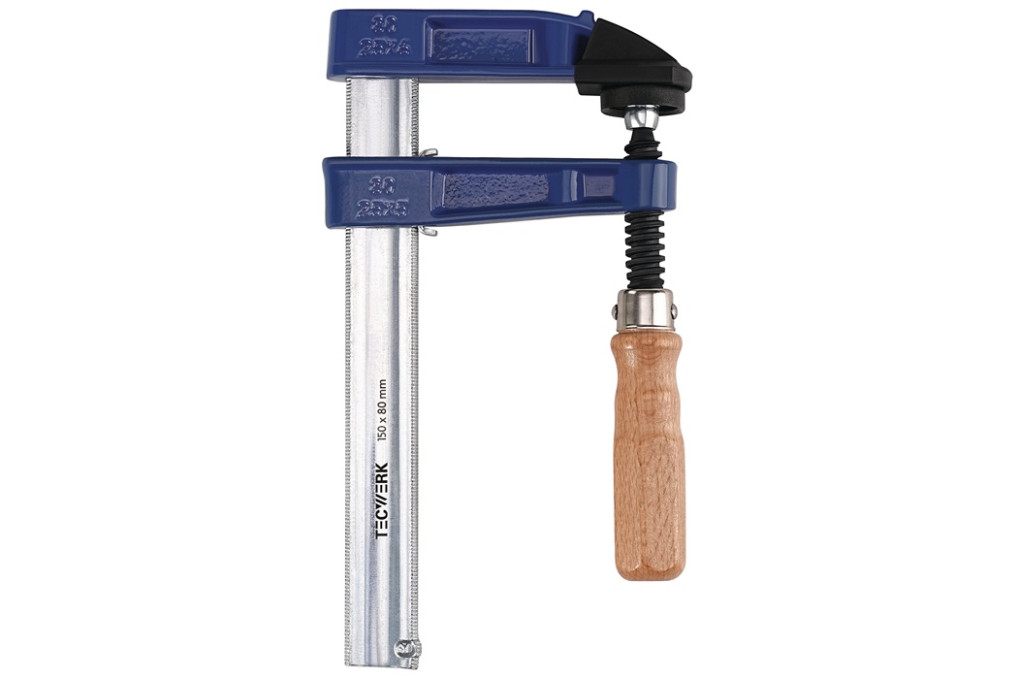 Temperguss Schraubzwinge Spann W.250mm A.120mm Holzgr.30x8mm TECWERK