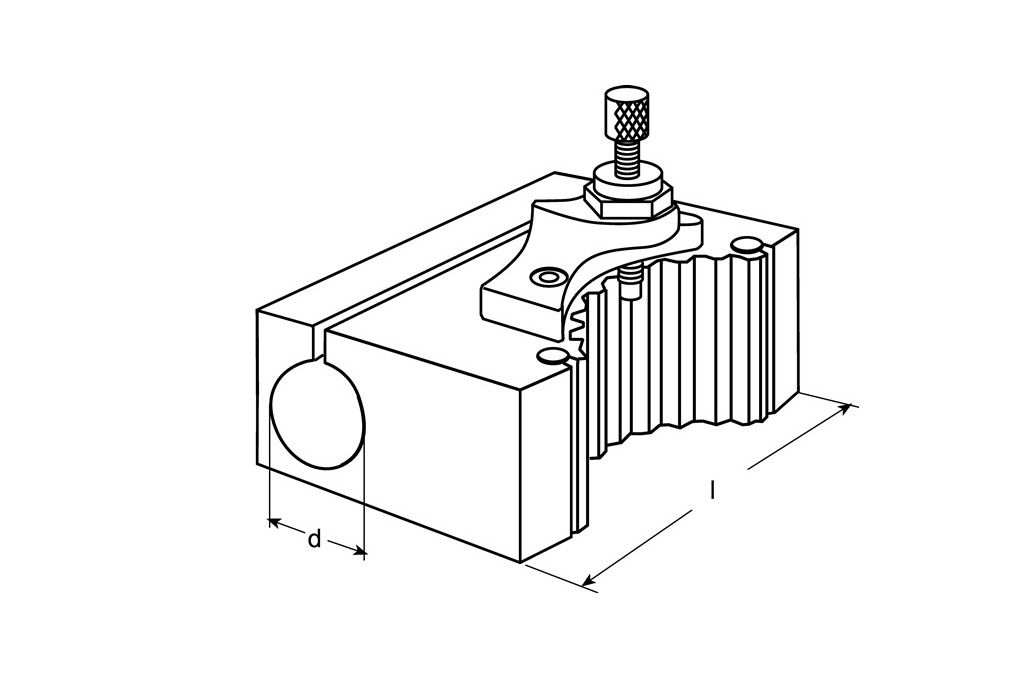 Wechselhalter f.Stahlhalterkopf A f.gr.Zylinderschäfte Spann D.30mm TECWERK