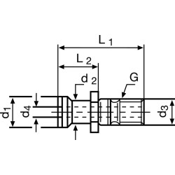 Anzugsbolzen ISO 7388 IIB SK50 m.Bohr.TECWERK