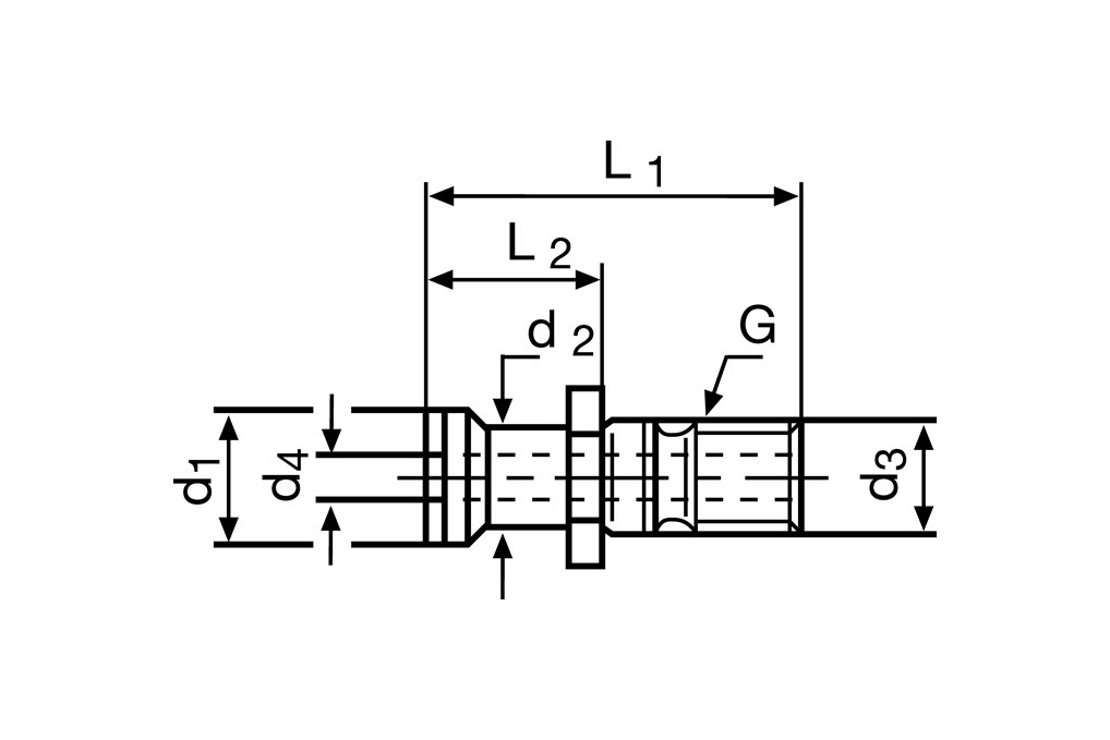 Anzugsbolzen ISO 7388 IIB SK50 m.Bohr.TECWERK