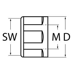 Spannmutter ER 16 D.28 SW 25mm m.Exzenterring z.Spannzangenfutter ER TECWERK Spannmutter ER 16 D.28 SW 25mm m.Exzenterring z.Spannzangenfutter ER TECWERK