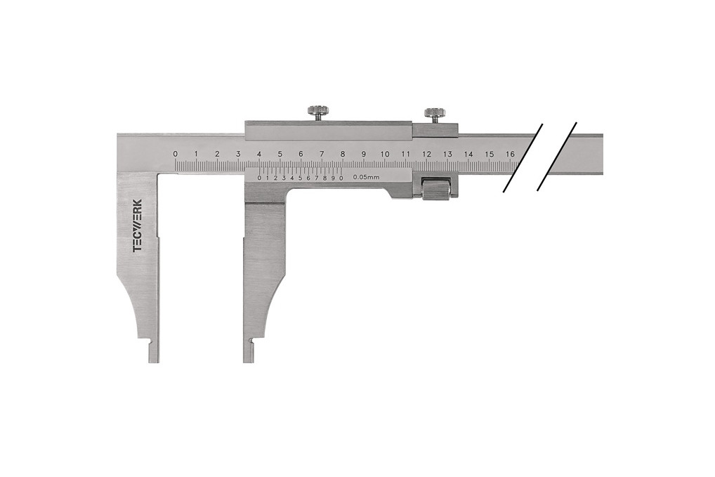 Werkstattmessschieber DIN 862 300mm Schnabel L.90mm TECWERK Werkstattmessschieber DIN 862 300mm Schnabel L.90mm TECWERK
