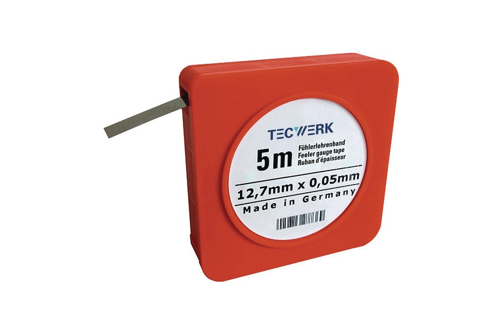 Fühlerlehrenband S.0,45mm L.5m B.12,7mm TECWERK Fühlerlehrenband S.0,45mm L.5m B.12,7mm TECWERK