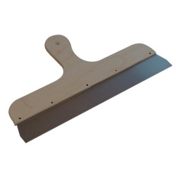 Flächendekorspachtel B.400mm Holzgr.poliertes Stahlblatt HAROMAC