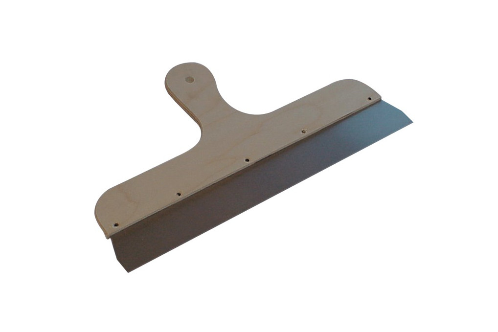 Flächendekorspachtel B.500mm Holzgr.poliertes Stahlblatt HAROMAC