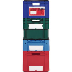 Drehstapelbehälter PP rot L600xB400xH420mm LA KA PE Drehstapelbehälter PP rot L600xB400xH420mm LA KA PE