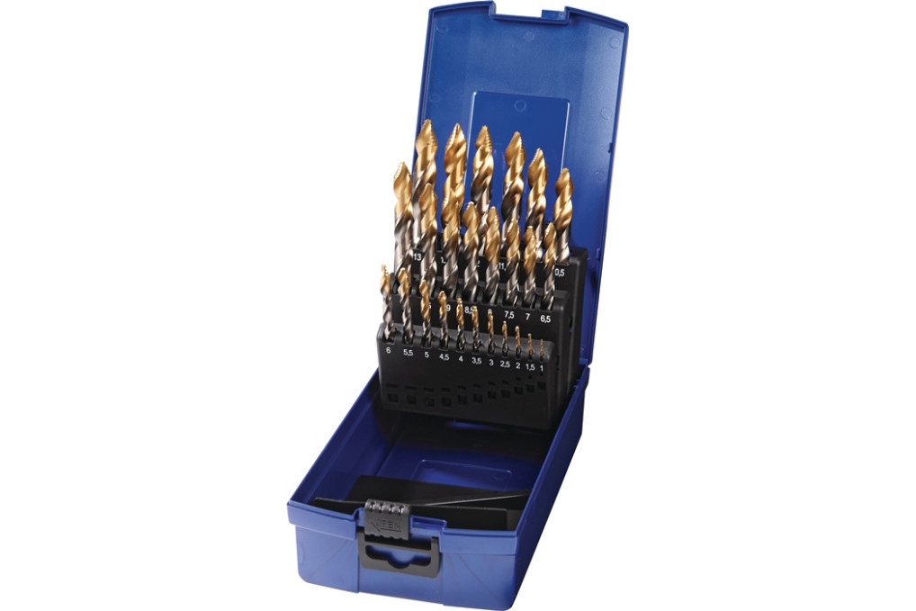 Spiralbohrersatz DIN 338 TypN D.1 13x0,5mm HSS TiN kopfb. Spiralbohrersatz DIN 338 TypN D.1 13x0,5mm HSS TiN kopfb.