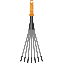 Fächerbesen OneClick Arbeits B.124mm Metall 7 Metallzinken FISKARS