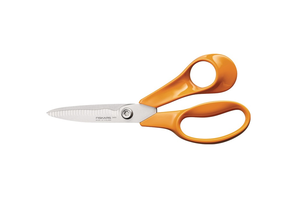 Universalschere 180mm gezahnte Kl.Stahl,rostfr.Ku. Griff FISKARS