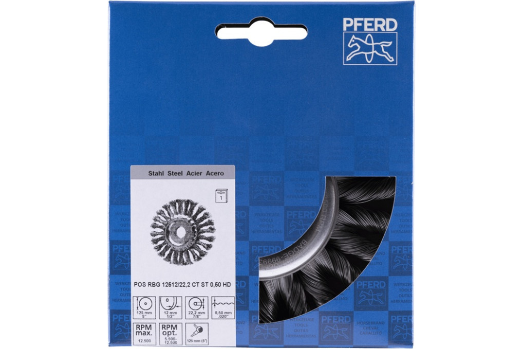 Rundbürste POS COMBITWIST D.125mm Bohr.Stahldraht (ST) 0,50mm