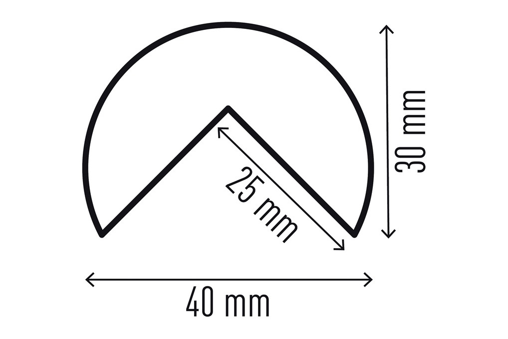 Eckschutz gelb schwarz 1000mm magn.PUR Schaum Typ C25R DURABLE