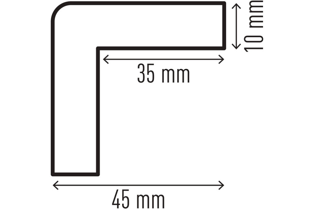 Eckschutz gelb schwarz 1000mm magn.PUR Schaum Typ C35 DURABLE