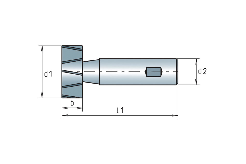 Schlitzfräser DIN 850D TypN D.16,5mm HSS Co Z.8 L.4mm MAYKESTAG