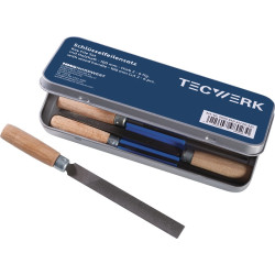 Schlüsselfeilensatz DIN 7283 A F L.100mm Hieb 2 TECWERK