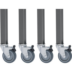 Rollensatz 4 Lenkrollen m.Festst.D.80mm f.Arbeitstische RAU