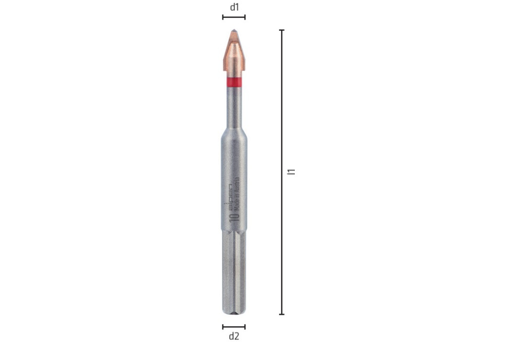 Feinsteinzeugfliesenbohrerset C PROTECTOR D.6mm 2 St. Set ALPEN