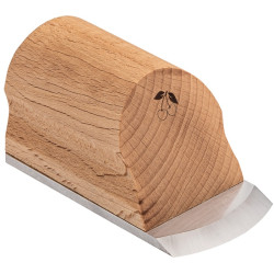 Handhobel L.95mm Hobeleisen B.50mm rd.Schneide,glatte Sohle KIRSCHEN