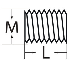 Spannschraube M10 L.12mm f.Spannfutter D.10mm TECWERK