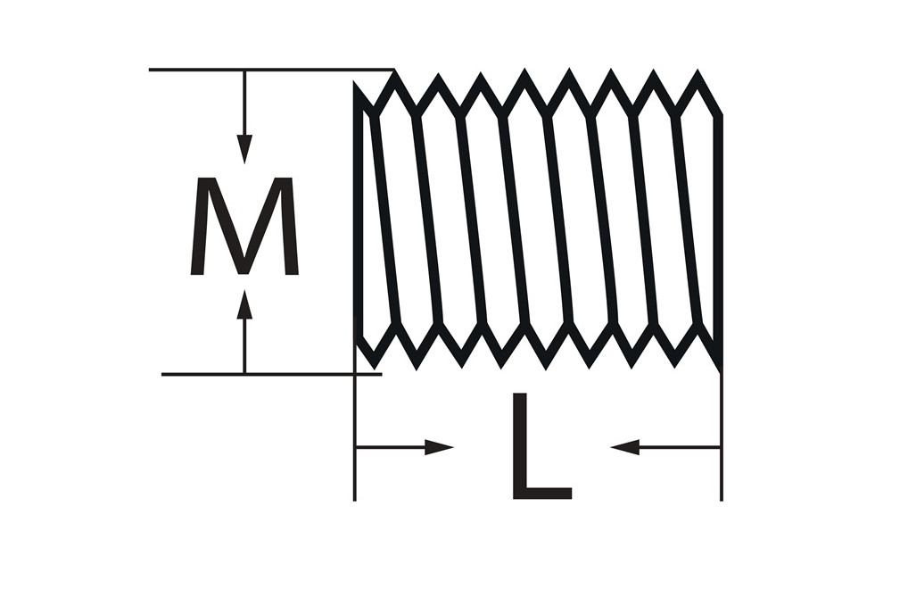 Spannschraube M10 L.12mm f.Spannfutter D.10mm TECWERK
