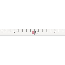 Rahmenbandmaß L.30m Bandbr.13mm Bcm EG II Alu.weiß Stahlmaßband TECWERK