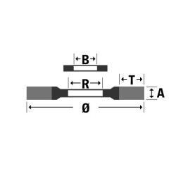 Rundbürste D.300mm Bohr.Ø100mm Drahtstärke 0,35mm Stahldraht