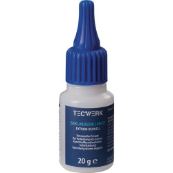 Sekundenkleber extrem schnell 20g farblos Flasche TECWERK