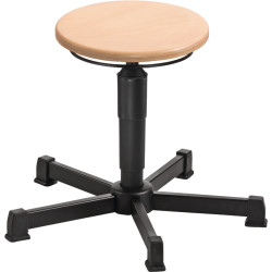Drehhocker m.Gleiter Buche schwarz Sitz H.350 480mm Hocker MEY