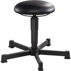 Drehhocker m.Gleiter Kunstleder schwarz Sitz H.390 520mm Hocker MEY
