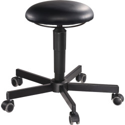 Drehhocker m.Rl.Kunstleder schwarz Sitz H.440 570mm Hocker MEY