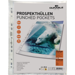 Prospekthülle PREMIUM B235xH15mm glasklar f.Format A4 DURABLE