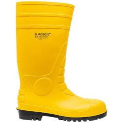 Sicherheitsstiefel EUROBOOT Gr.43 gelb schwarz S5 SRC EN20345 PVC FELDTMANN