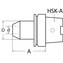 Flächenspannfutter DIN 69893A Weldon Spann D.16mm HSK A63 A. L.80mm m.IK TECWERK