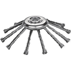 Rundbürste ZKM Drahtstärke 0,50 mm,36 Zöpfe Stahldraht STH 12mm