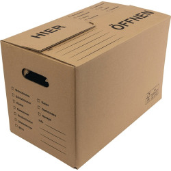 Umzugskarton Wellpappe L520xB280xH320mm zweiwellig braun