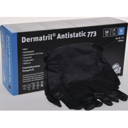 Einw. Handsch.Dermatril Antistatic 773 Gr.10 schwarz Nitril 50 St. Box