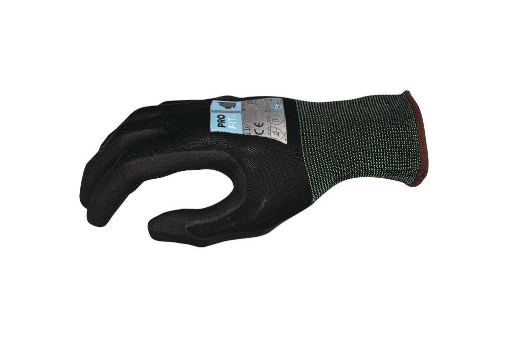Handschuhe EXTRA Gr.10 schwarz schwarz EN 388,EN 407 PSA II PRO FIT