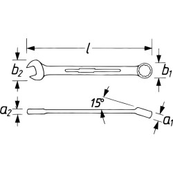 Ringmaulschlüssel 600 LG SW 12mm L.230mm ext.lang Spezialstahl HAZET