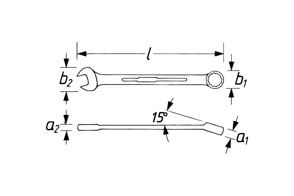 Ringmaulschlüssel 600 LG SW 12mm L.230mm ext.lang Spezialstahl HAZET