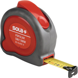 Taschenrollbandmaß Popular L.3m B.13mm mm cm EG II 2K Automatic SOLA
